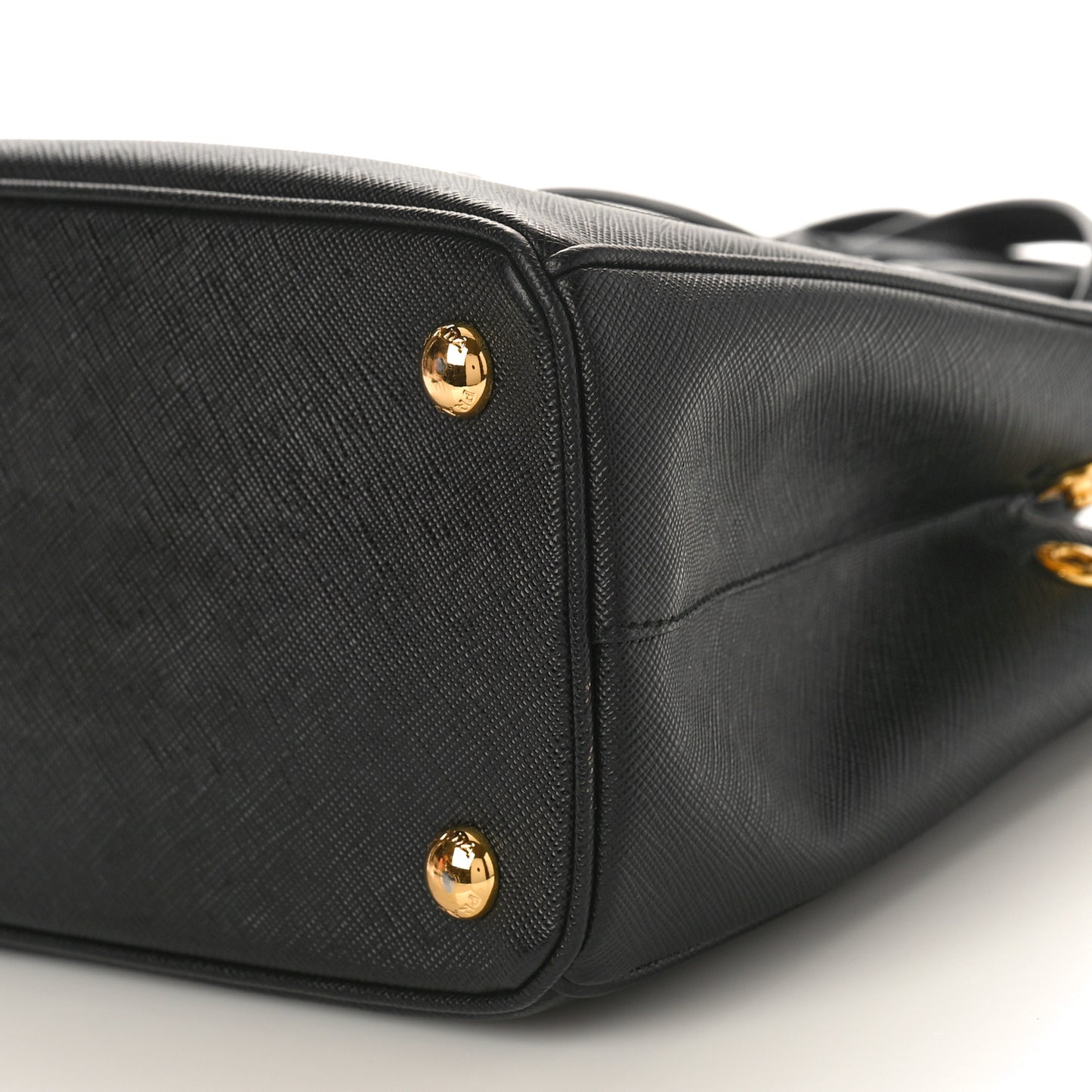 Saffiano Small Galleria Double Zip Tote Black