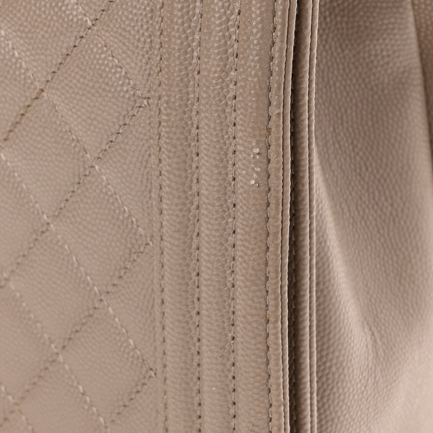 Caviar Quilted New Medium Boy Flap Dark Beige