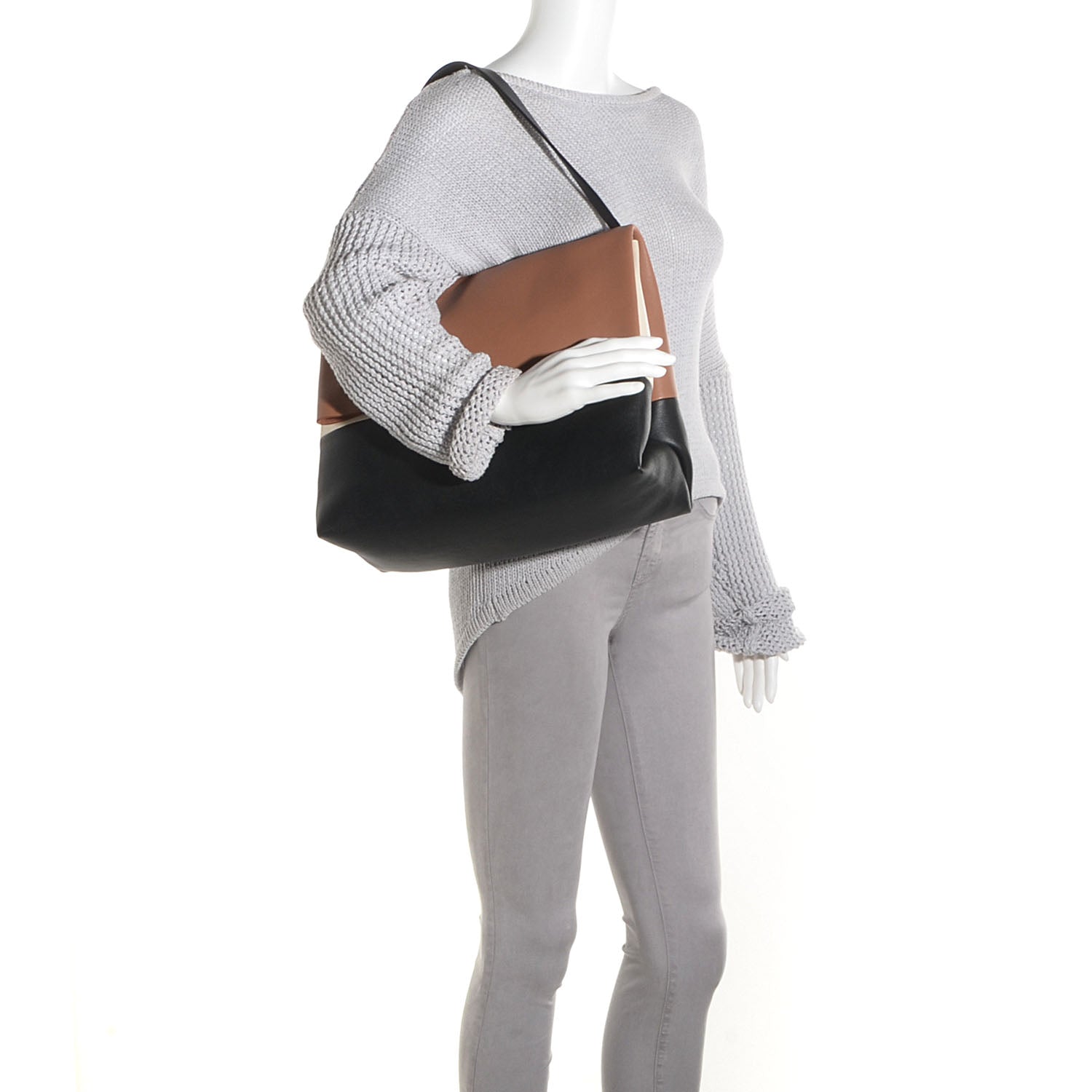 Celine Calfskin All Soft Shoulder Bag Tan 2 of 9