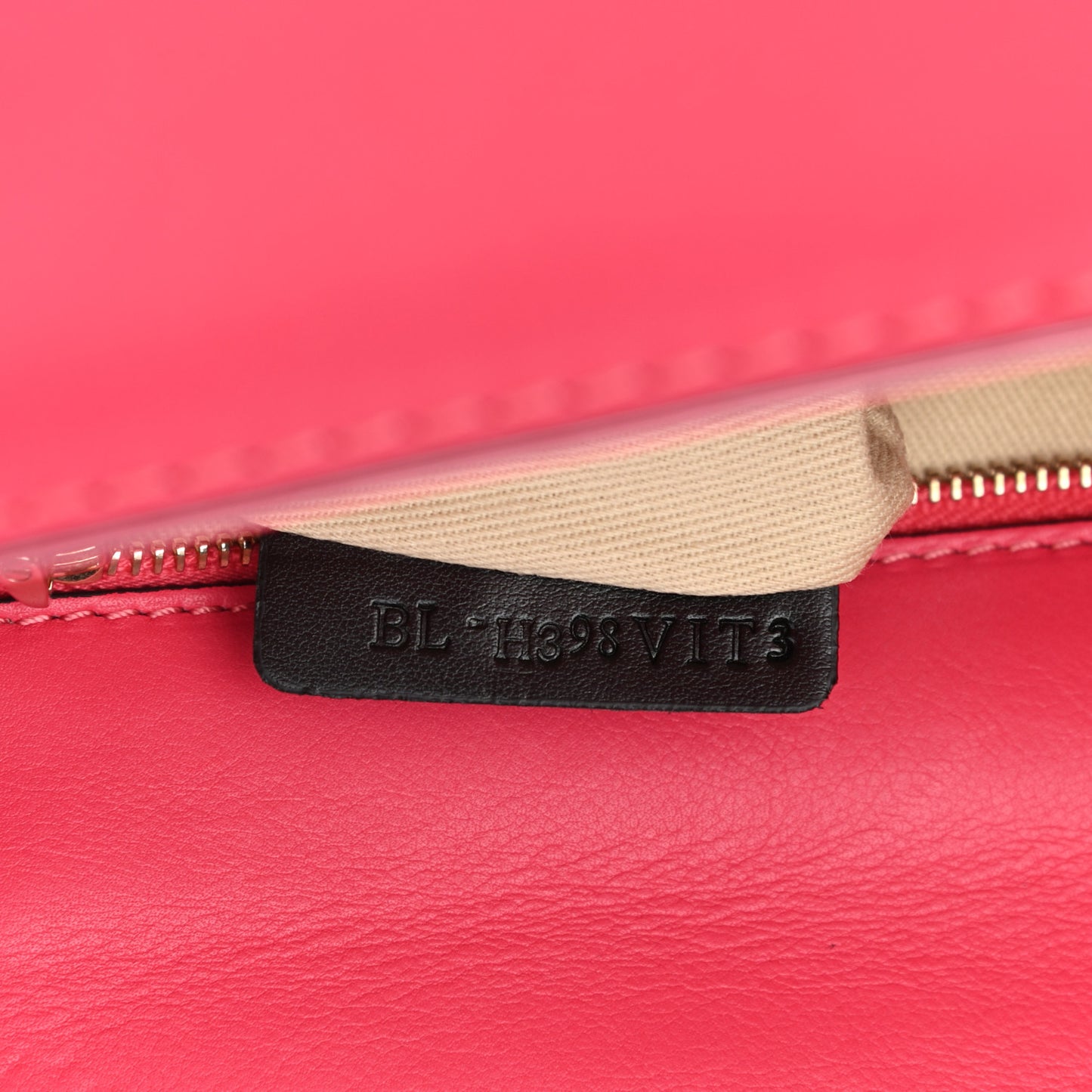 Vitello Medium Glam Lock Rockstud Flap Deep Rose
