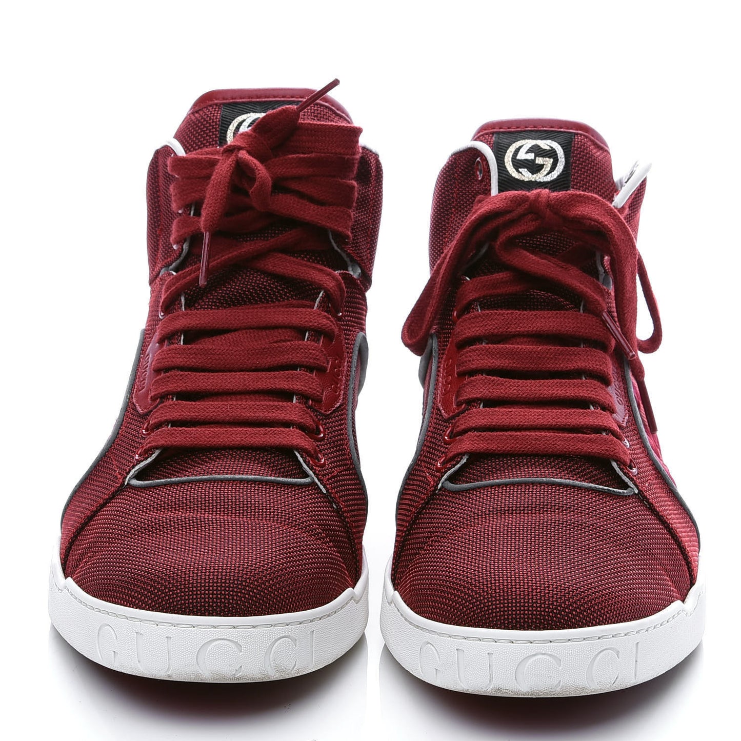 Baling Fabric Nappa Moorea Interlocking G Mens High Top Sneakers 9 Rosso Griggio