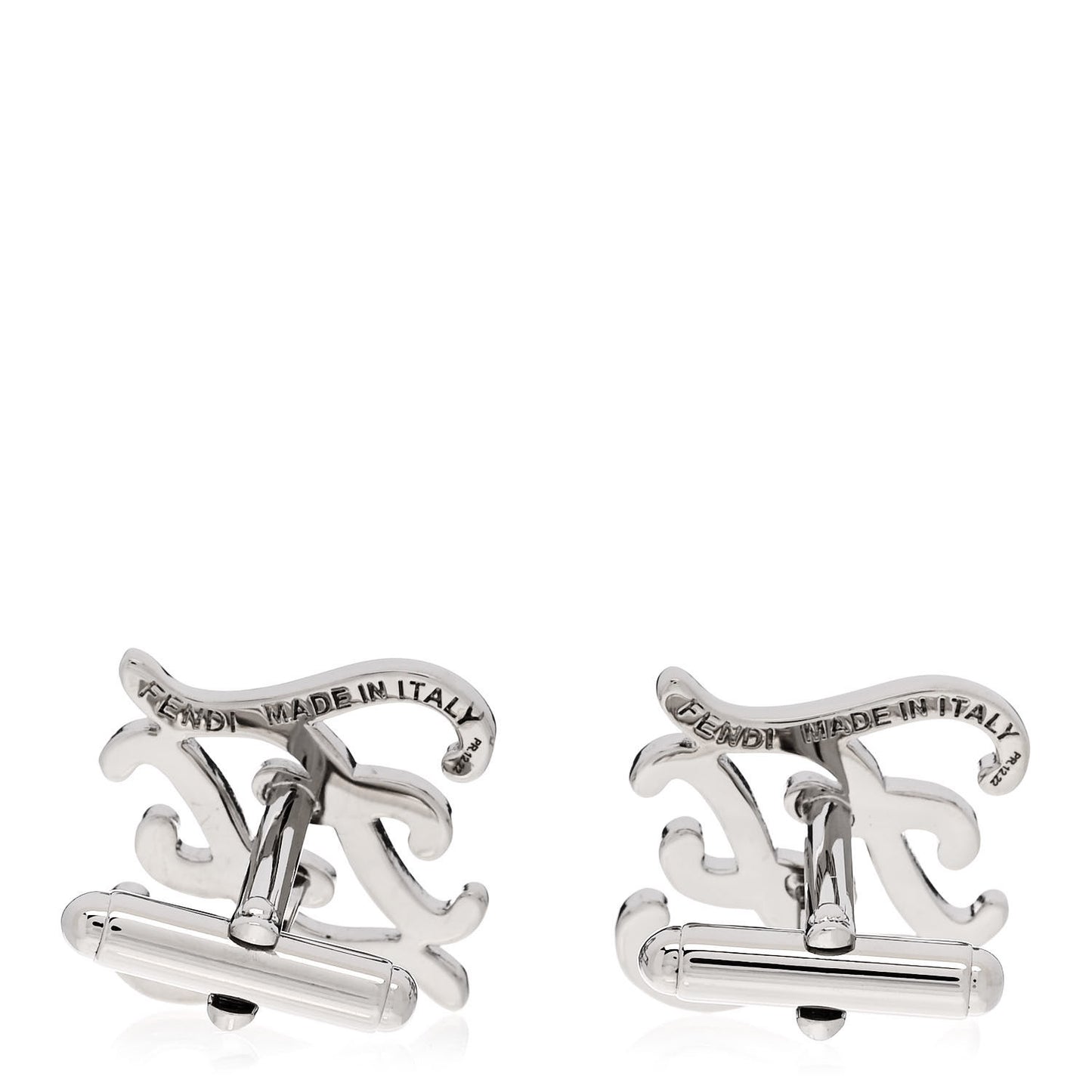 Metal Kaligraphy Cufflinks Silver