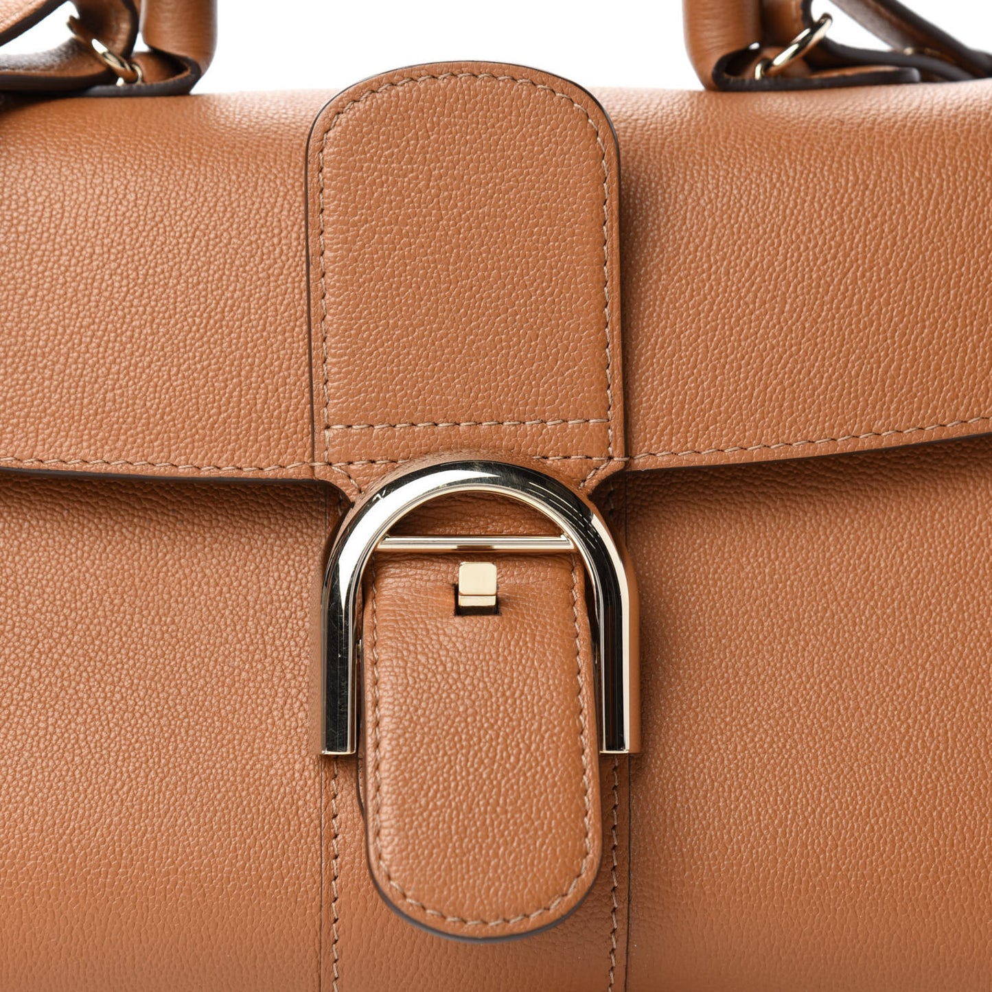 Calfskin Mini Brillant East West Satchel Natural