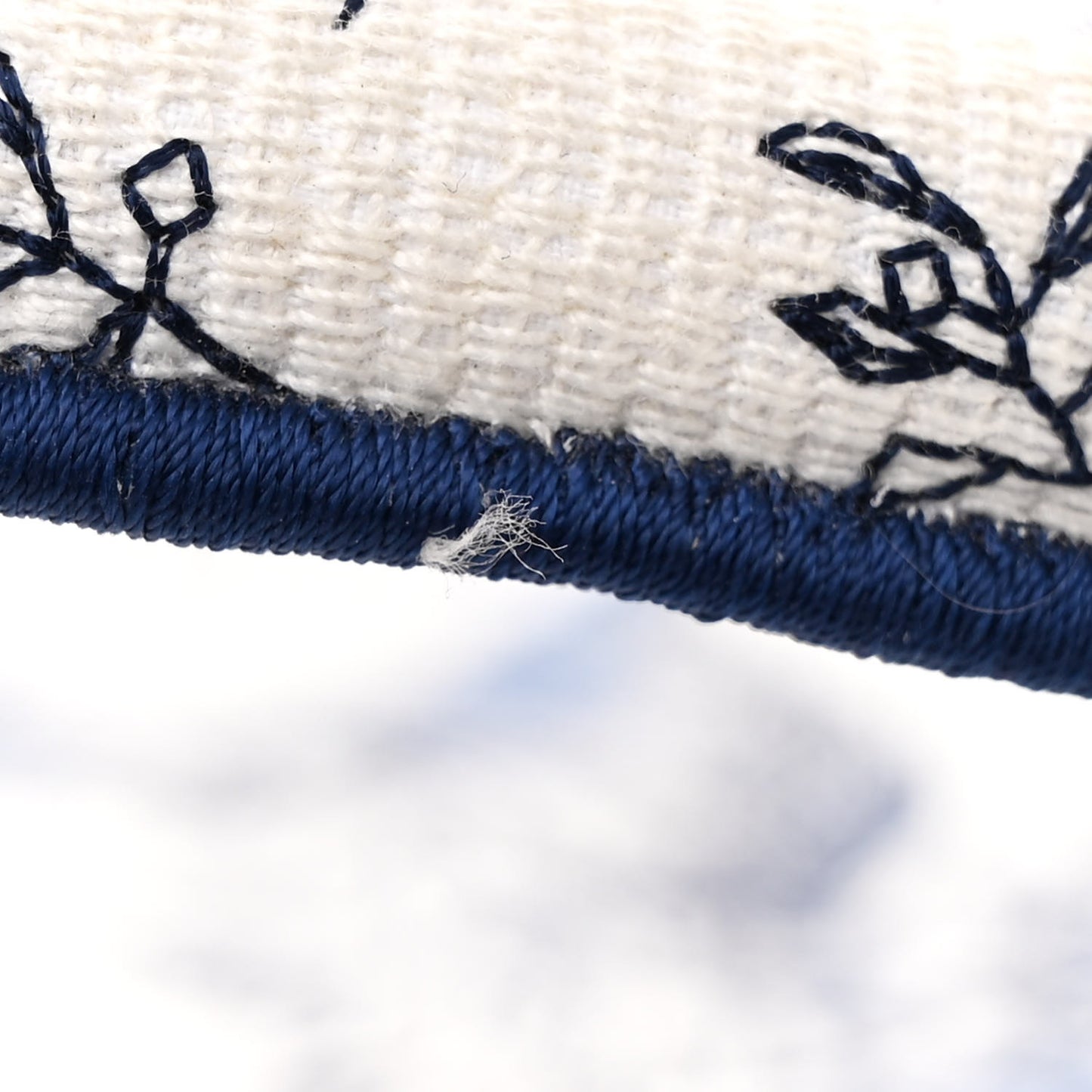 Canvas Embroidered Medium Toile De Jouy Soleil Book Tote Blue