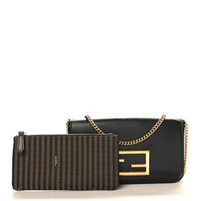 Fendi Vitello Palmellato Wallet on Chain with Pouches Black 3 of 11