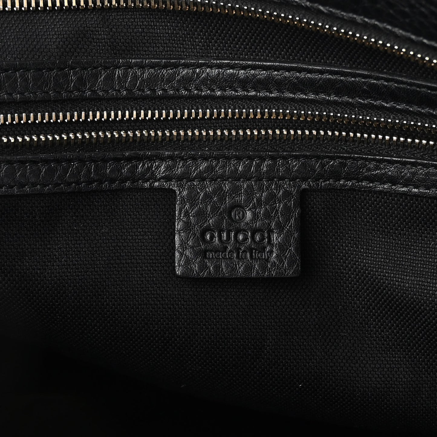 Pebbled Calfskin Large Bamboo Shopper Tote Black