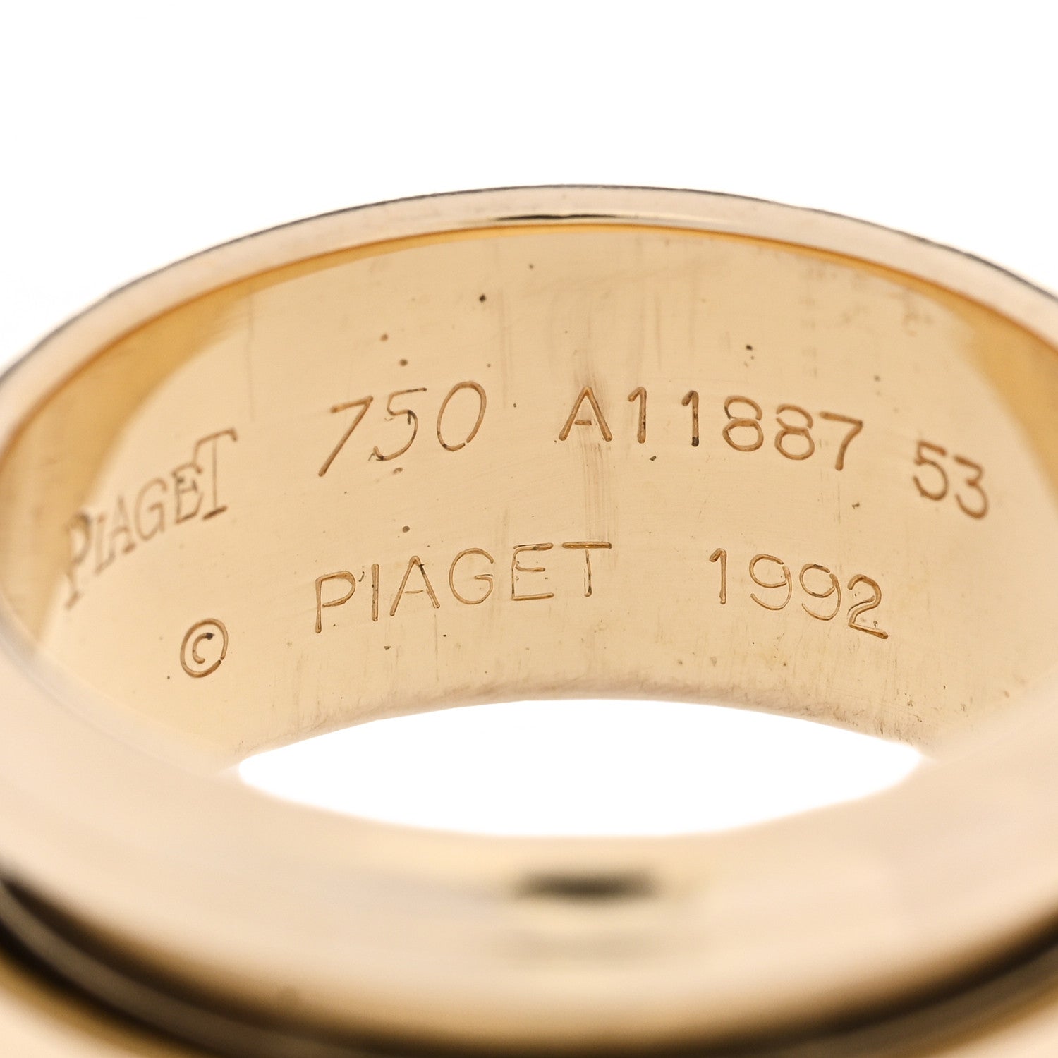 Piaget 18K Yellow Gold Diamond Possession Movable Ring 53 6.5 4 of 4