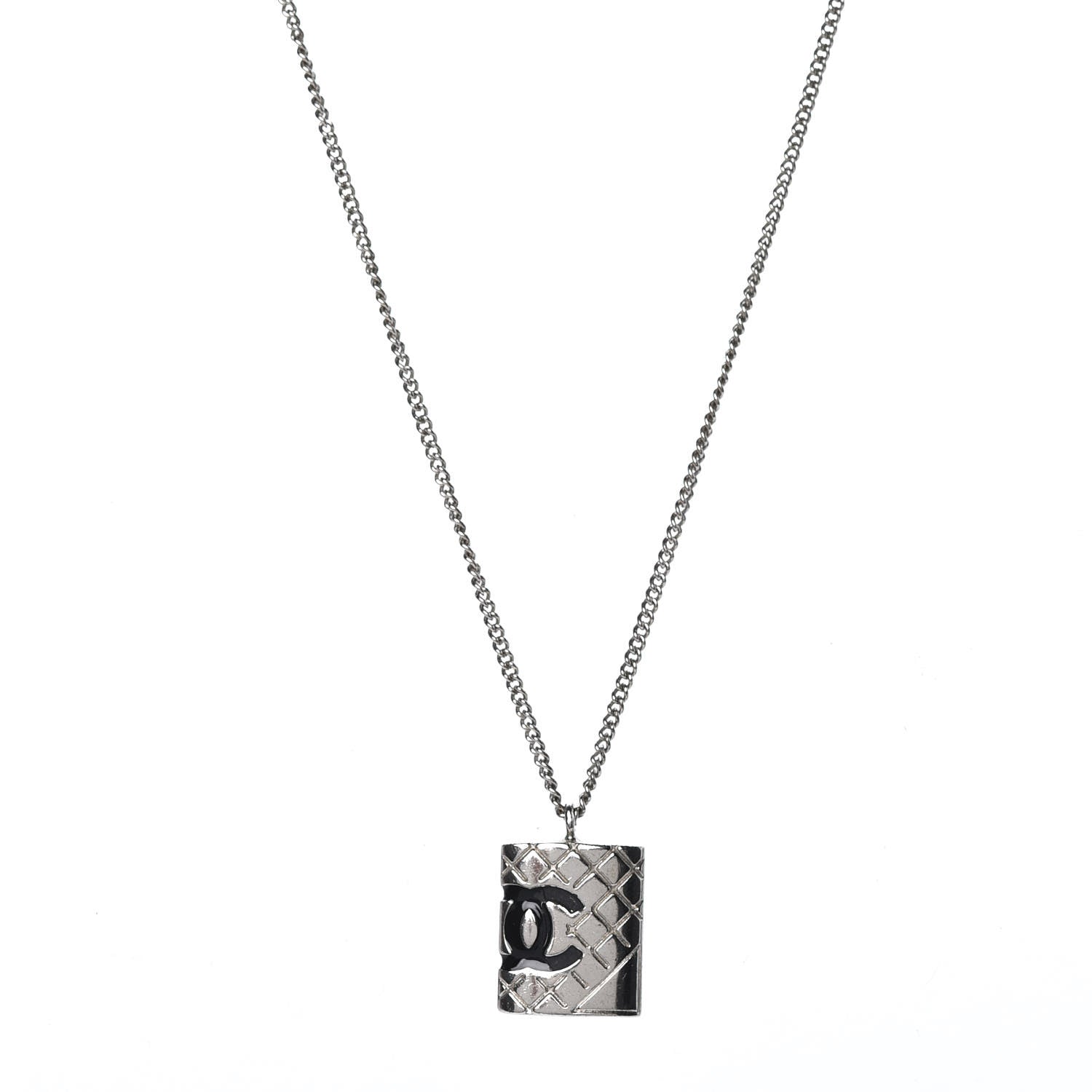 Chanel Cambon Pendant Necklace Silver 1 of 5
