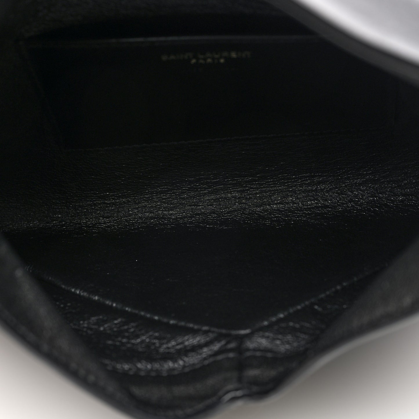 Lambskin Small Cassandre Envelope Pouch Black
