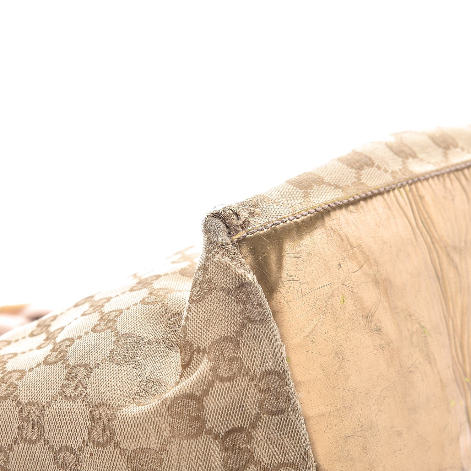 Gucci GG Monogram Medium Web Handle Bucket Tote Pink Gold 18 of 21