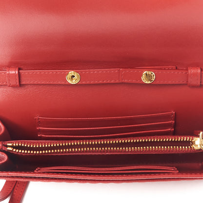 Prada Tessuto Quilted Mini Crossbody Wallet Fuoco 4 of 9
