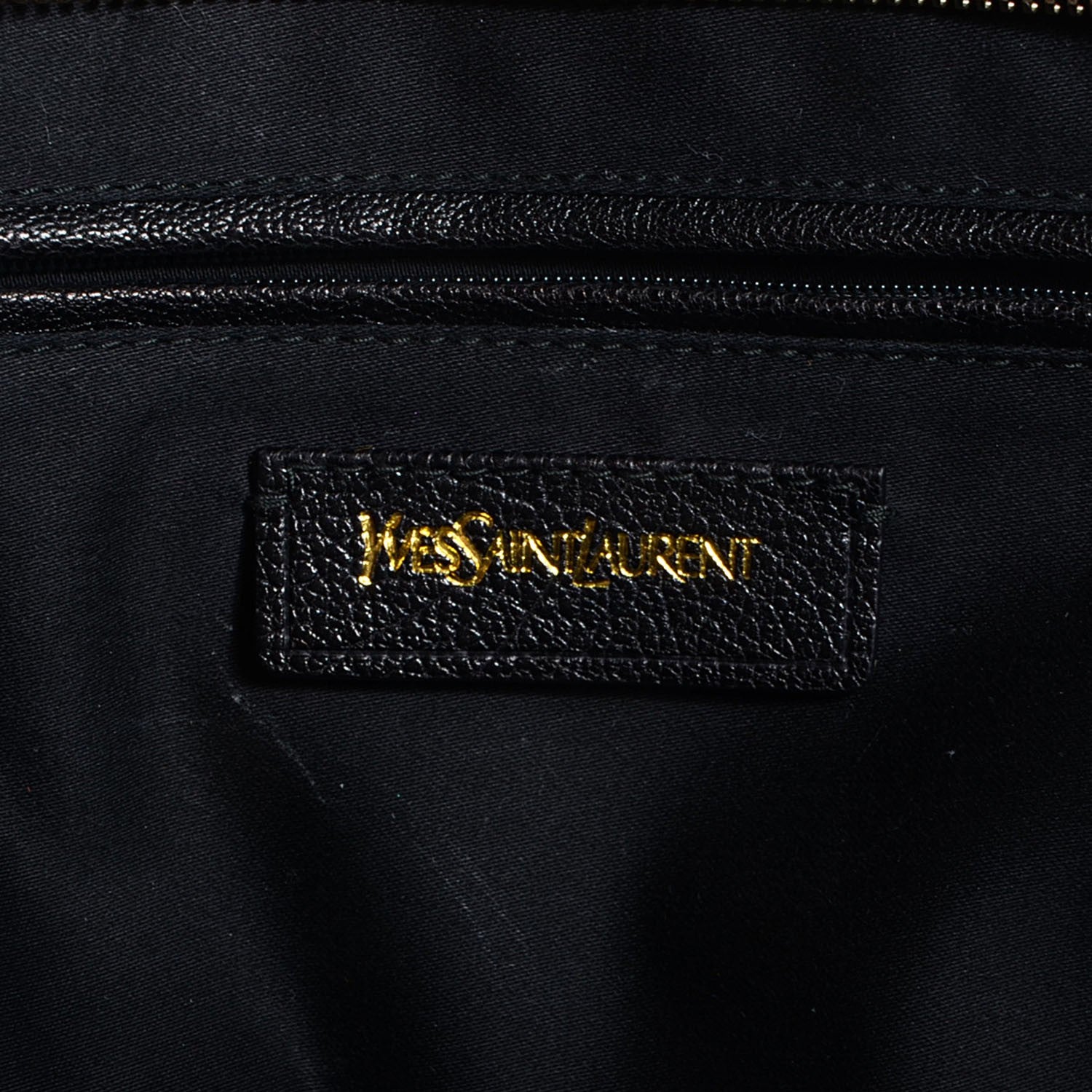 Saint Laurent Calfskin Large Cabas ChYc Black White 6 of 8