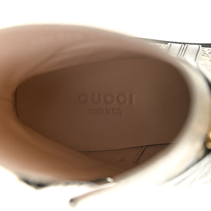 Gucci Calfskin Python Print Ankle Boots 36.5 Beige Avana Black 4 of 8