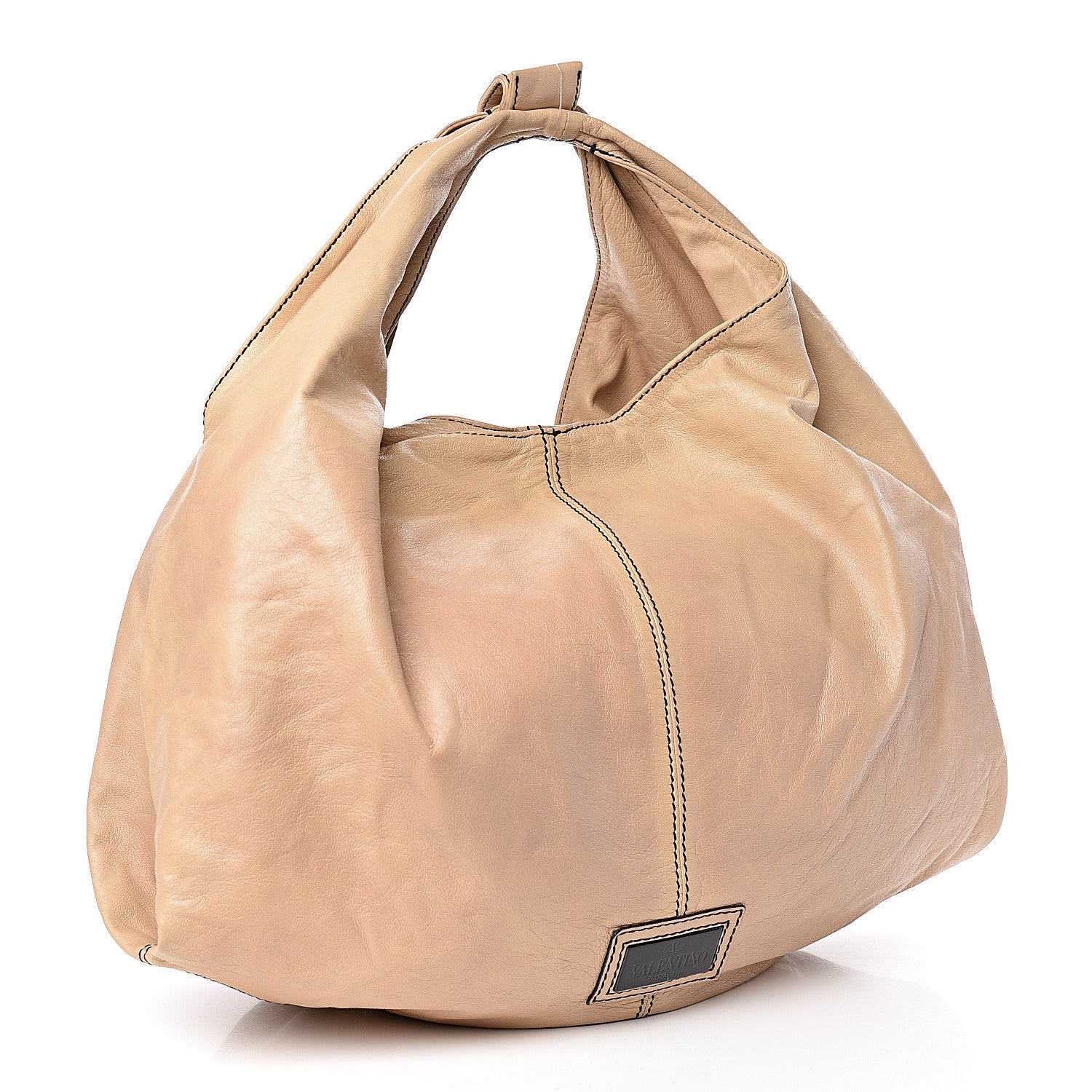Valentino Garavani Nappa Petale Rose Hobo Beige 3 of 8