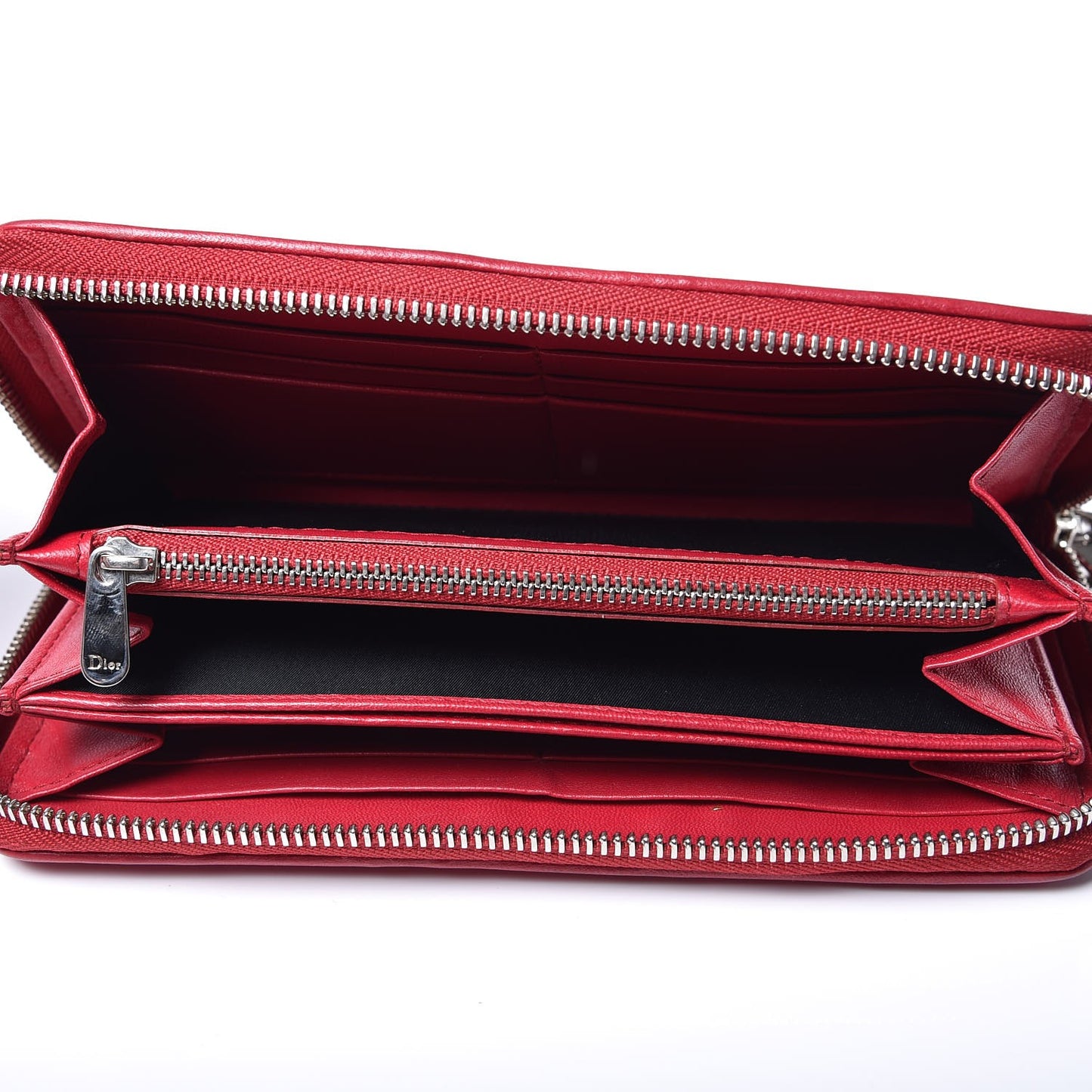 Lambskin Cannage Voyageur Wallet Red