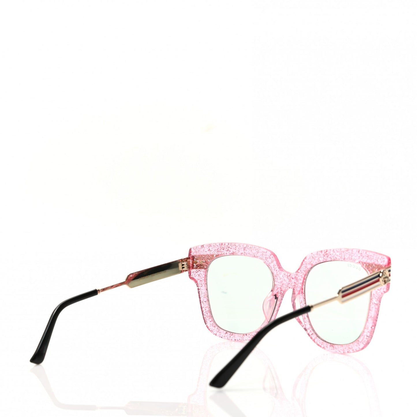 Acetate Square Frame Web Glitter GG0281S Sunglasses Pink