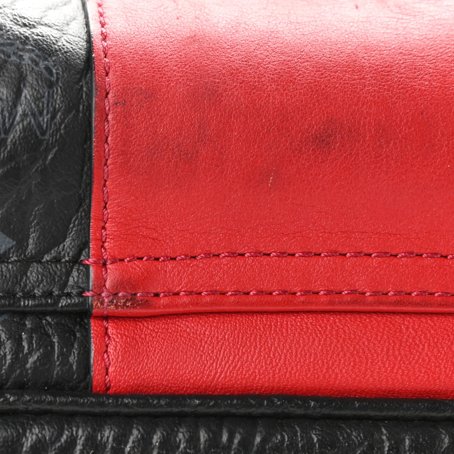 Visetos Medium Stark Logo Stripe Backpack Black Red