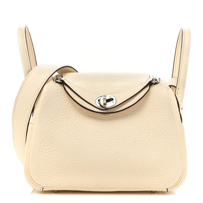 Hermes Taurillon Clemence Mini Lindy 20 Nata 1 of 19