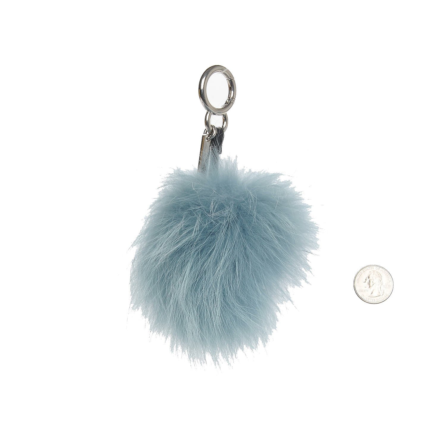 Fendi Fox Mink Rabbit Fur Vitello Flamingo Mini Monster Bag Bug Charm Lagoon Black Multicolor 2 of 4