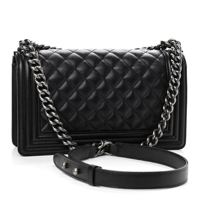 Chanel Caviar Quilted Medium Boy Flap Black 3 of 9