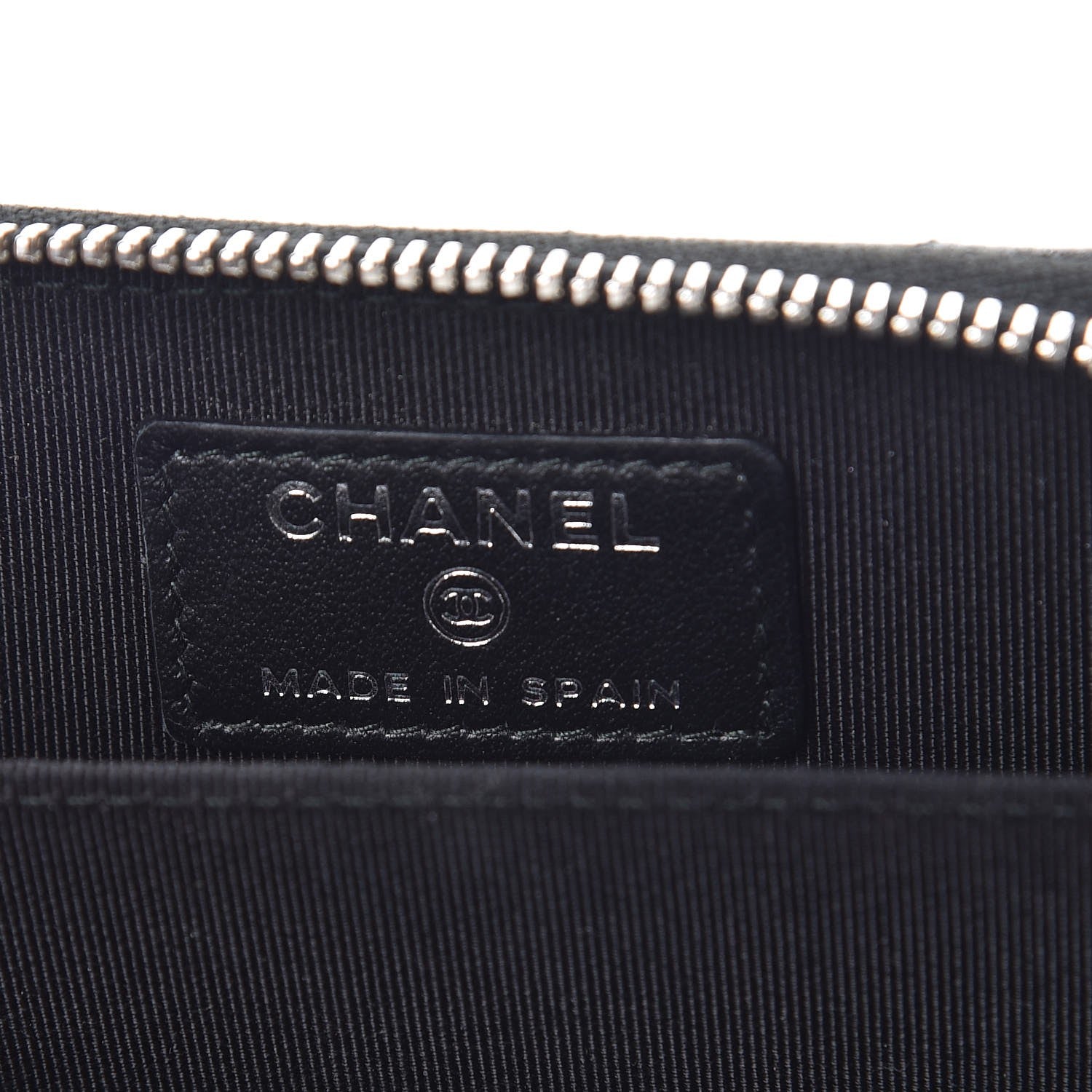 Chanel Iridescent Caviar Quilted Zip Coin Purse Black 6 of 8