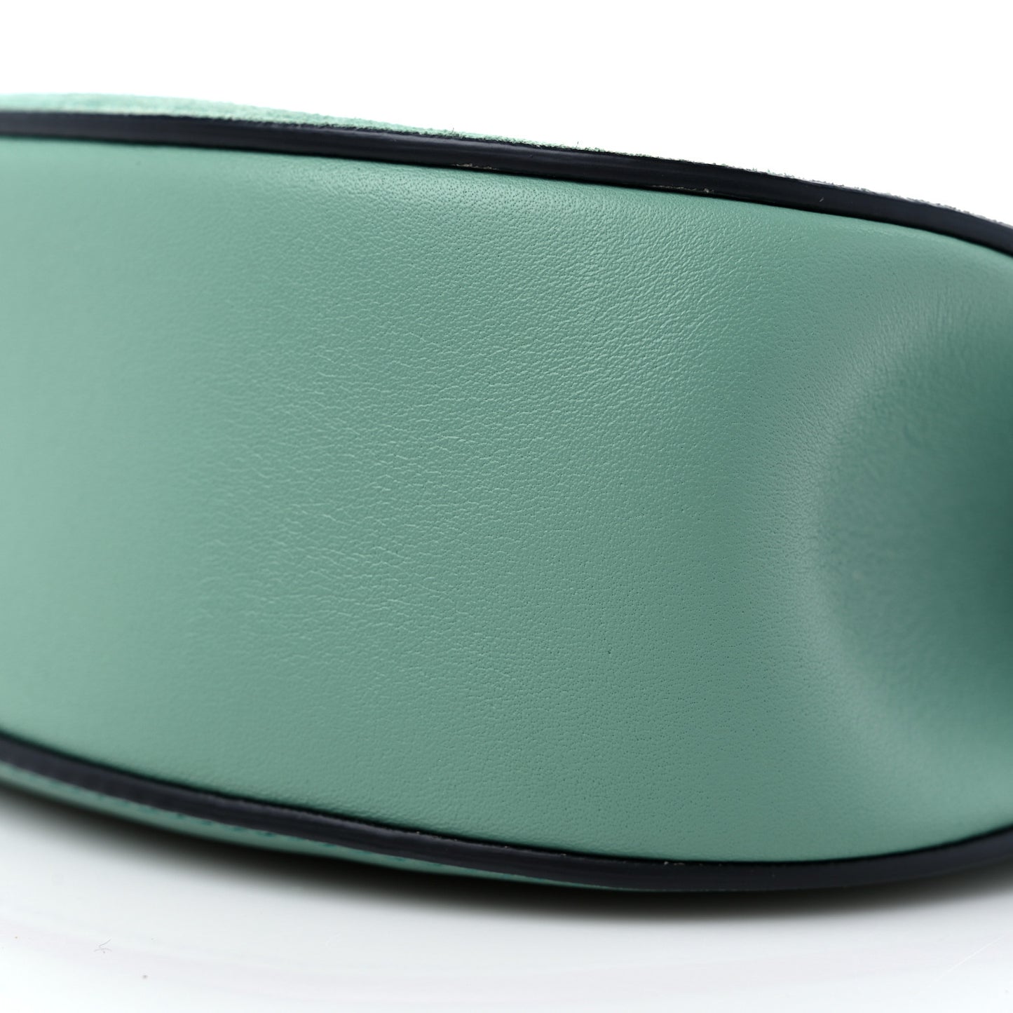 Suede Smooth Calfskin Drew Shoulder Bag Happy Green