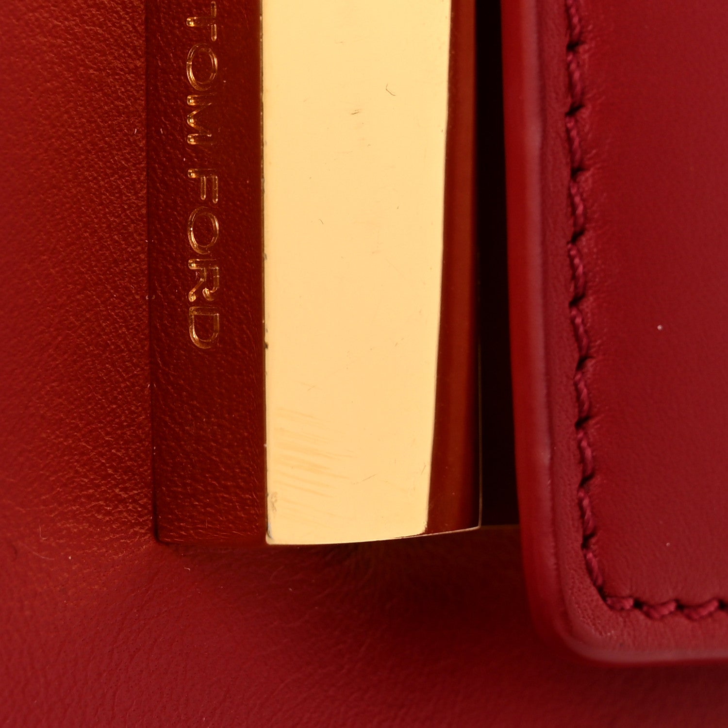 Tom Ford Grained Calfskin Medium Sienna Shoulder Bag Red 11 of 11