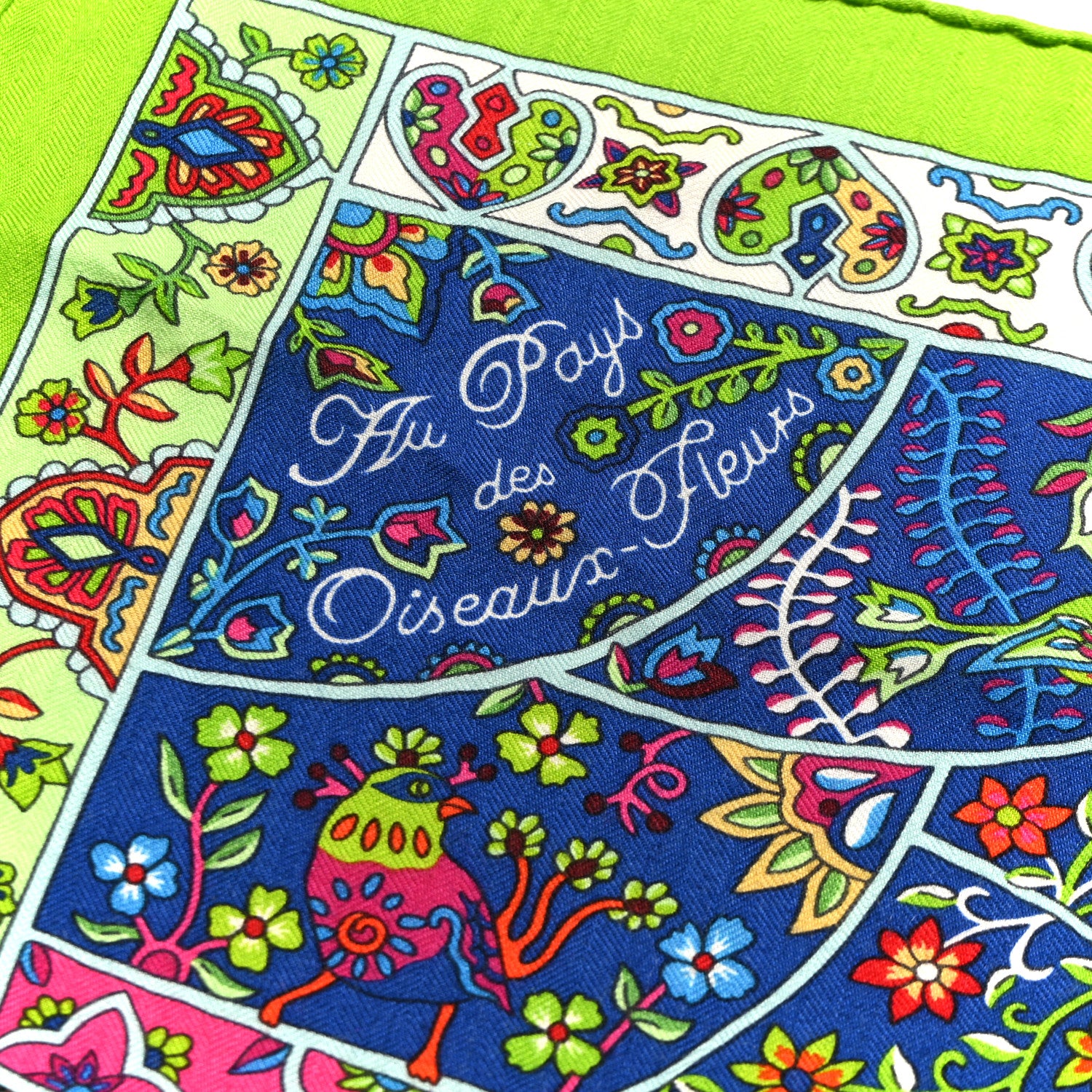 Hermes Cashmere Silk Au Pays Des Oiseaux Fleurs Shawl 140 5 of 7