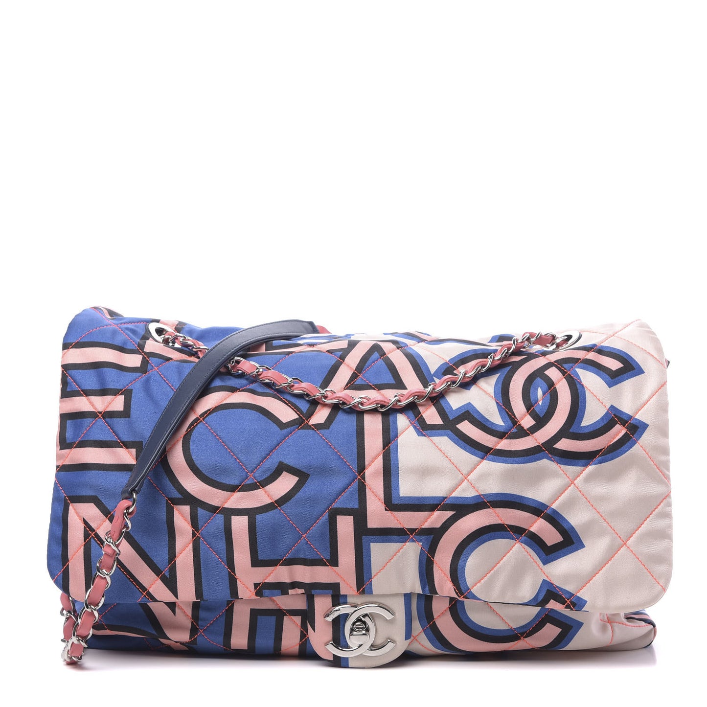 Nylon Printed Maxi Flap Multicolor