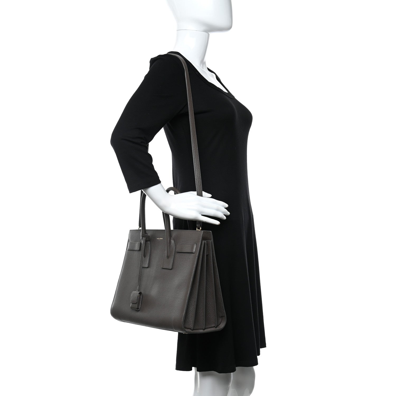 Saint Laurent Calfskin Small Sac De Jour Dark Anthracite 2 of 14