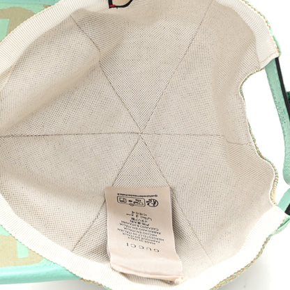Gucci Monogram Jumbo GG Mosteri Baseball Hat Beige Pepper Mint 7 of 10