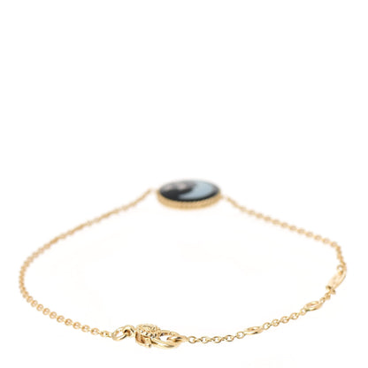 Christian Dior 18K Yellow Gold Diamond Black Onyx Mother of Pearl Rose Celeste Bracelet 4 of 8