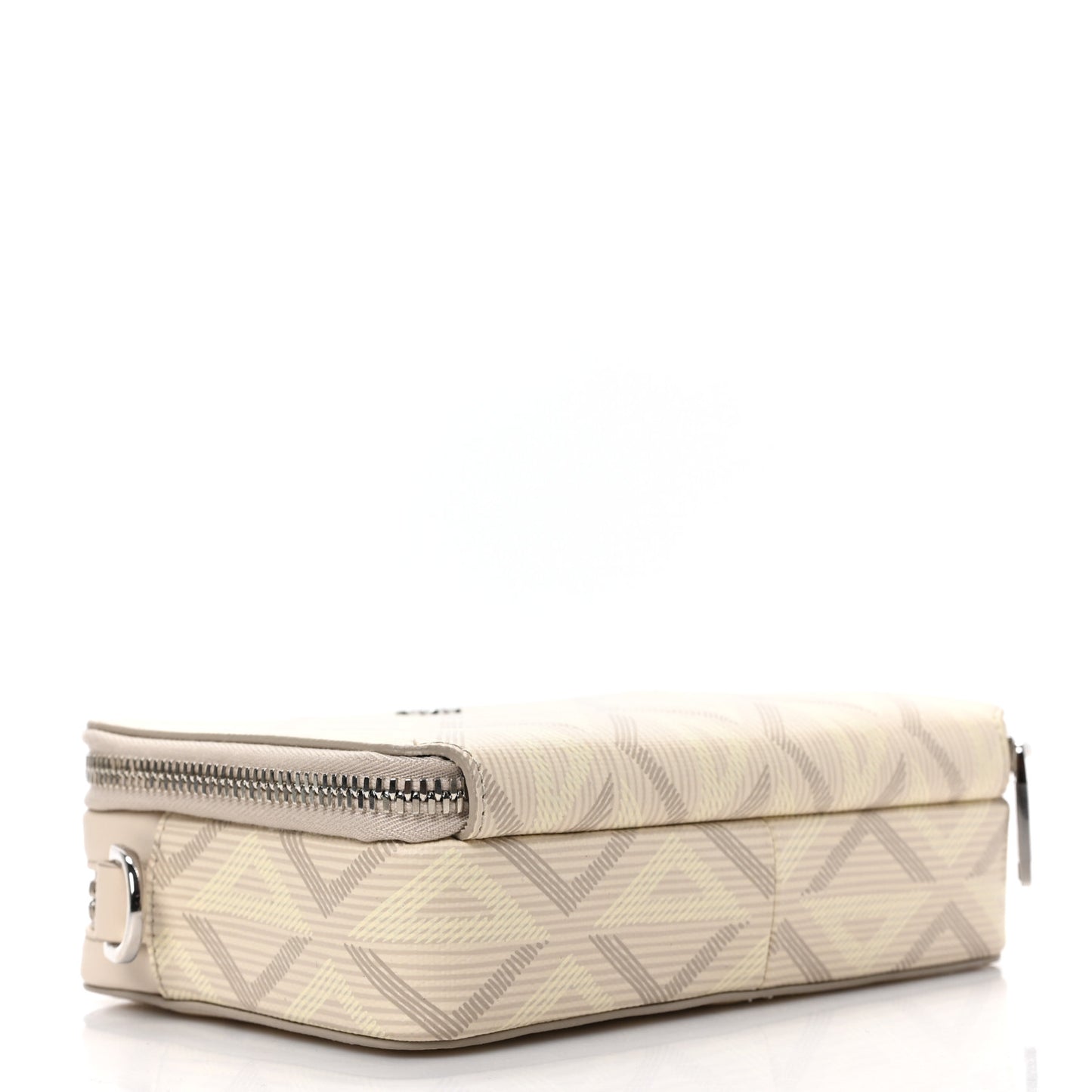 Coated Canvas CD Diamond Messenger Pouch Natural