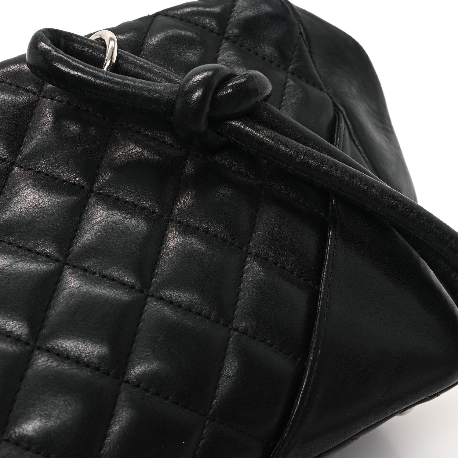 Chanel Calfskin Quilted Large Cambon Bowler Black 11 of 12