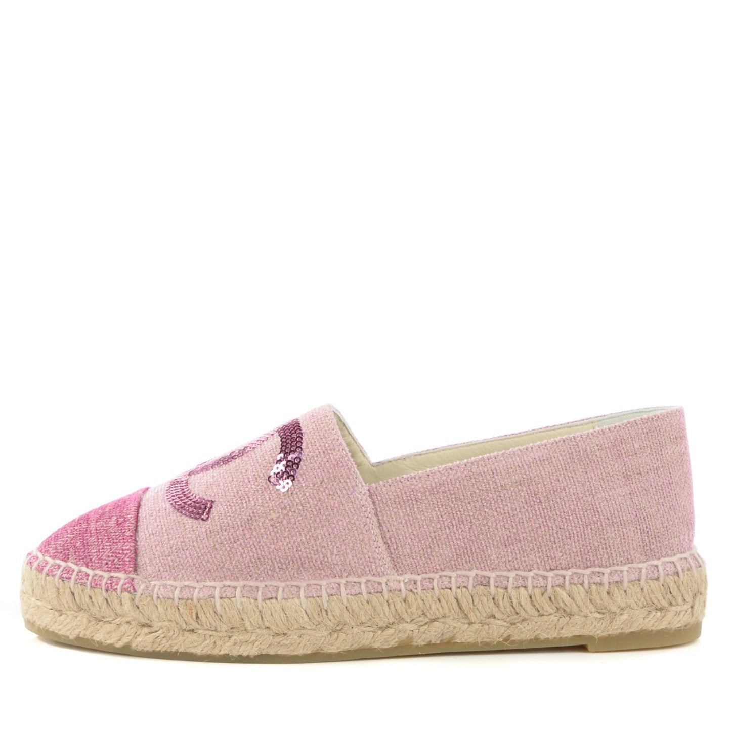 Toile Sequin CC Espadrilles 37 Pink Dark Pink