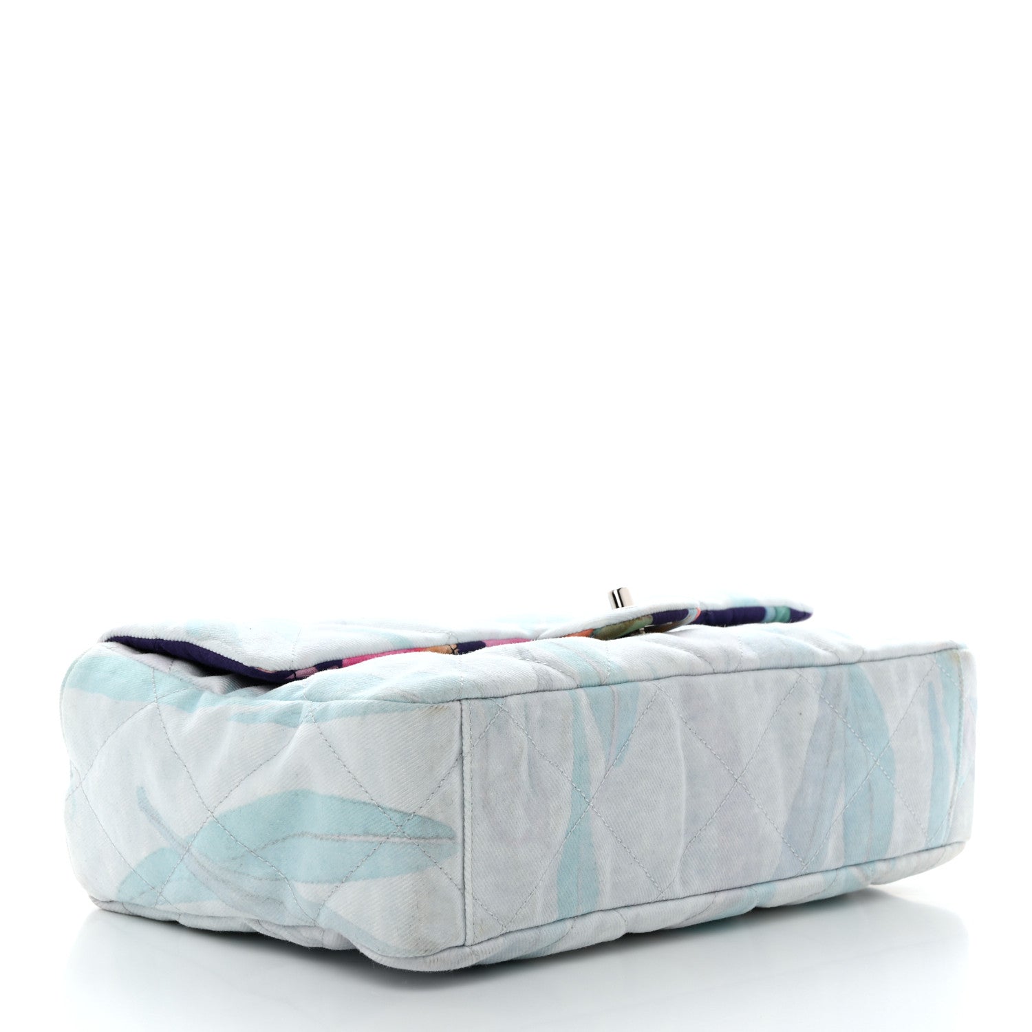 Chanel Canvas Quilted Jungle Jeans Flap White Multicolor 4 of 11