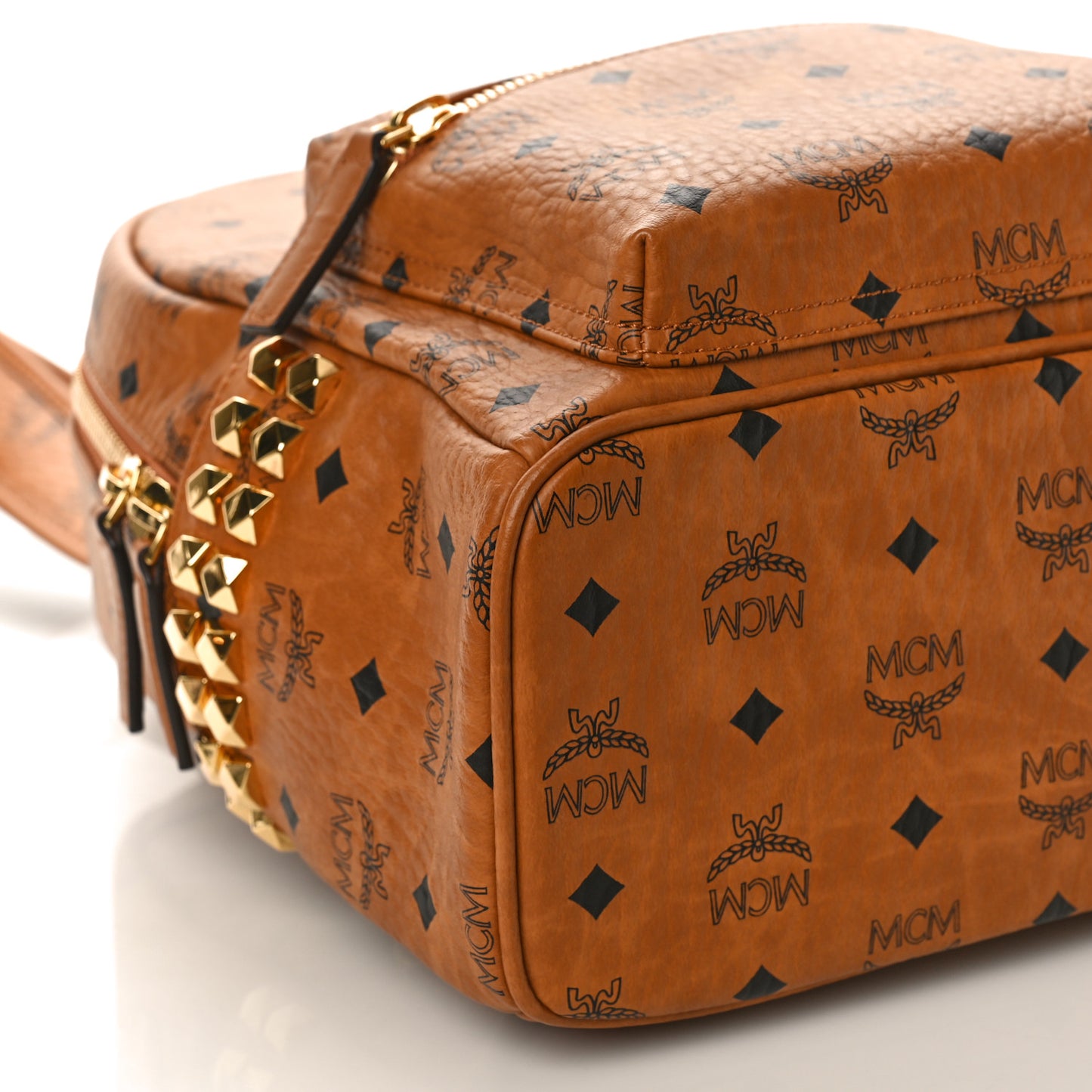 Visetos Small Side Stud Stark Backpack Cognac