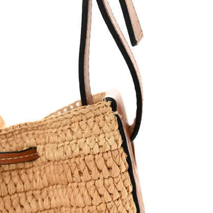 Loewe Raffia Calfskin Balloon Ruffles Bucket Bag Natural Tan 12 of 13