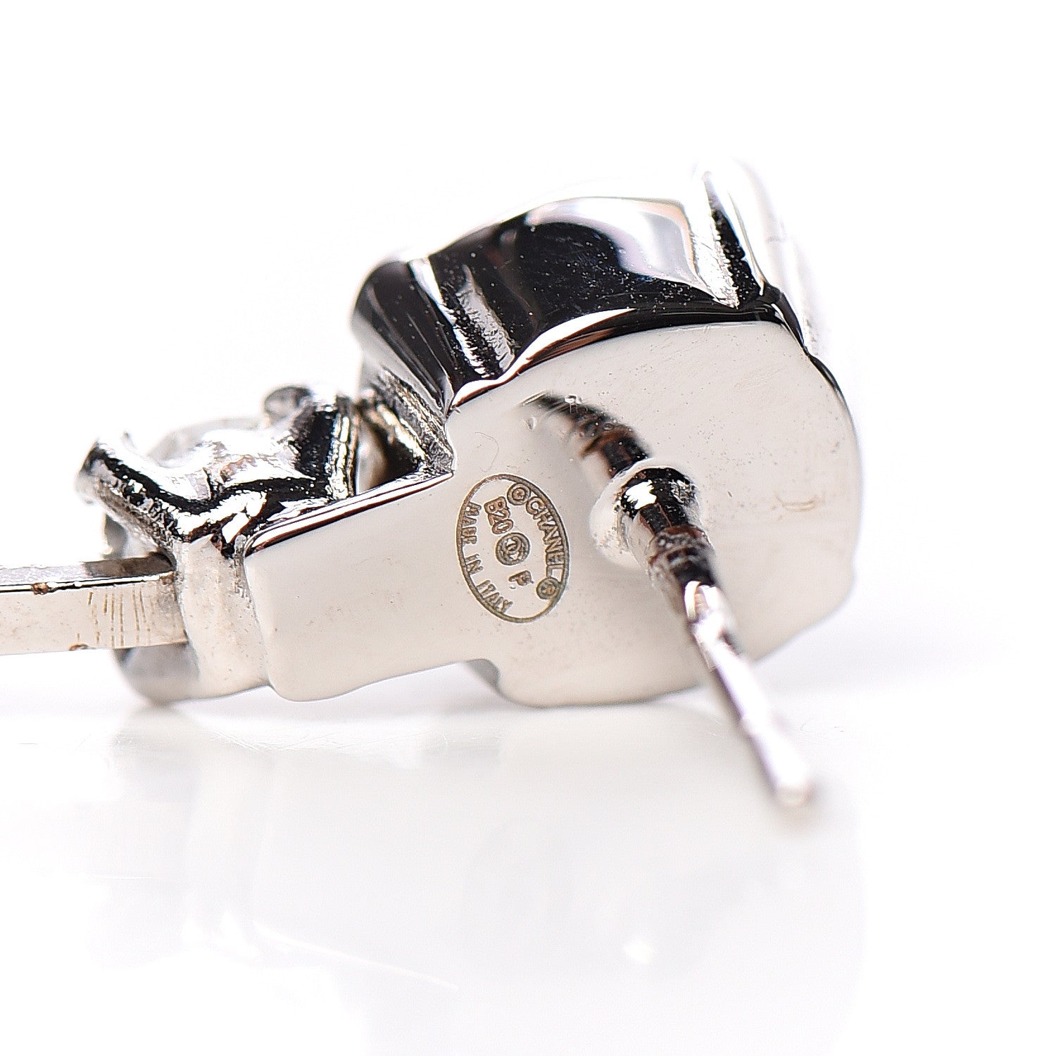 Chanel Crystal Starfall Drop Long CC Earrings Silver 3 of 4