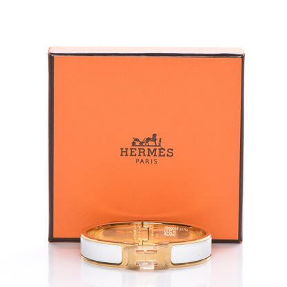 Hermes Enamel Narrow Clic Clac H Bracelet PM White 6 of 6