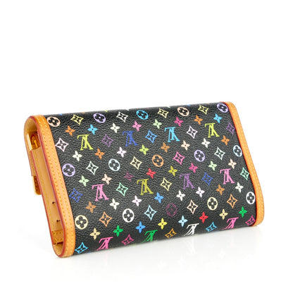 Louis Vuitton Monogram Multicolor Porte Tresor International Wallet Black 3 of 8