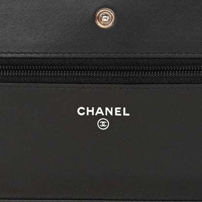 Chanel Aged Calfskin Quilted Lucky Charms 2.55 Reissue Wallet On Chain WOC Black 6 of 13
