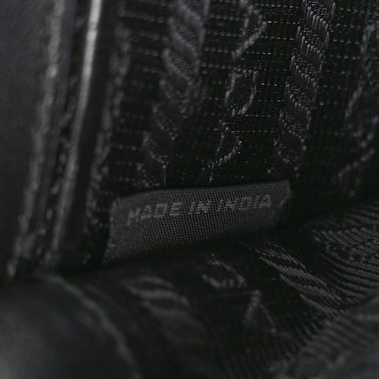 Prada Saffiano Chain Shoulder Bag Black 7 of 15