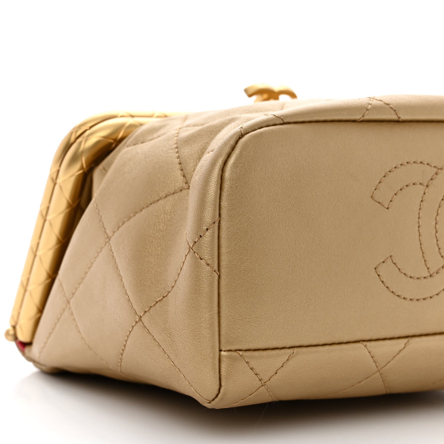 Chanel Metallic Lambskin Quilted My Crush Bag Gold 9 of 10