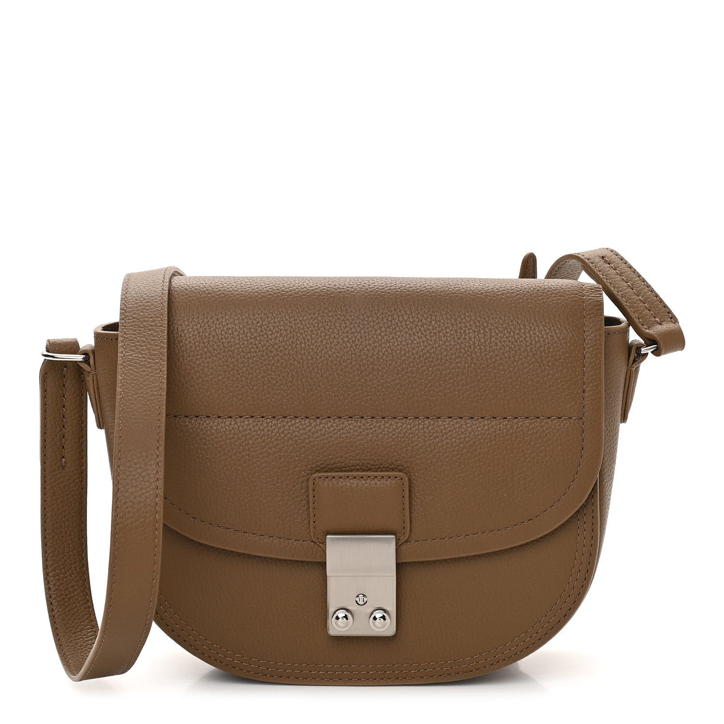 Calfskin Mini Pashli Saddle Belt Bag Brown
