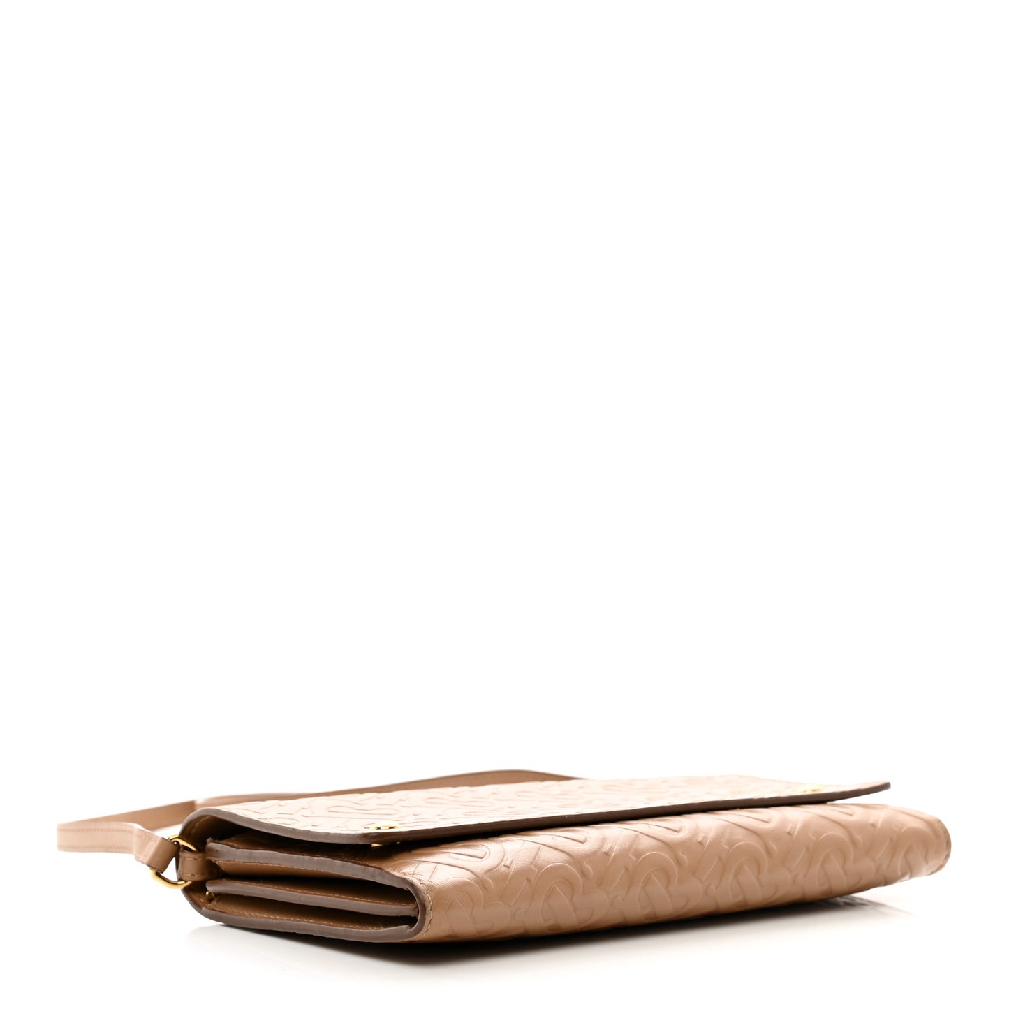 Calfskin Embossed Monogram Crossbody Light Camel