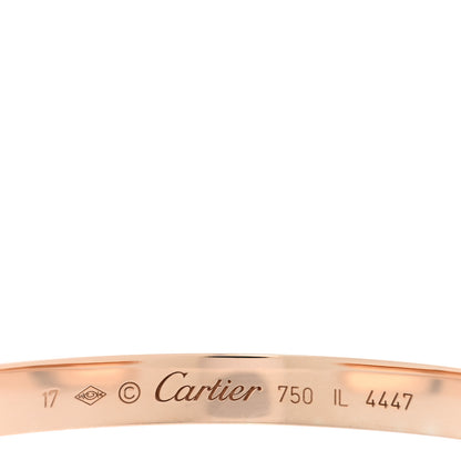 Cartier 18K Pink Gold LOVE Cuff Bracelet 17 3 of 3