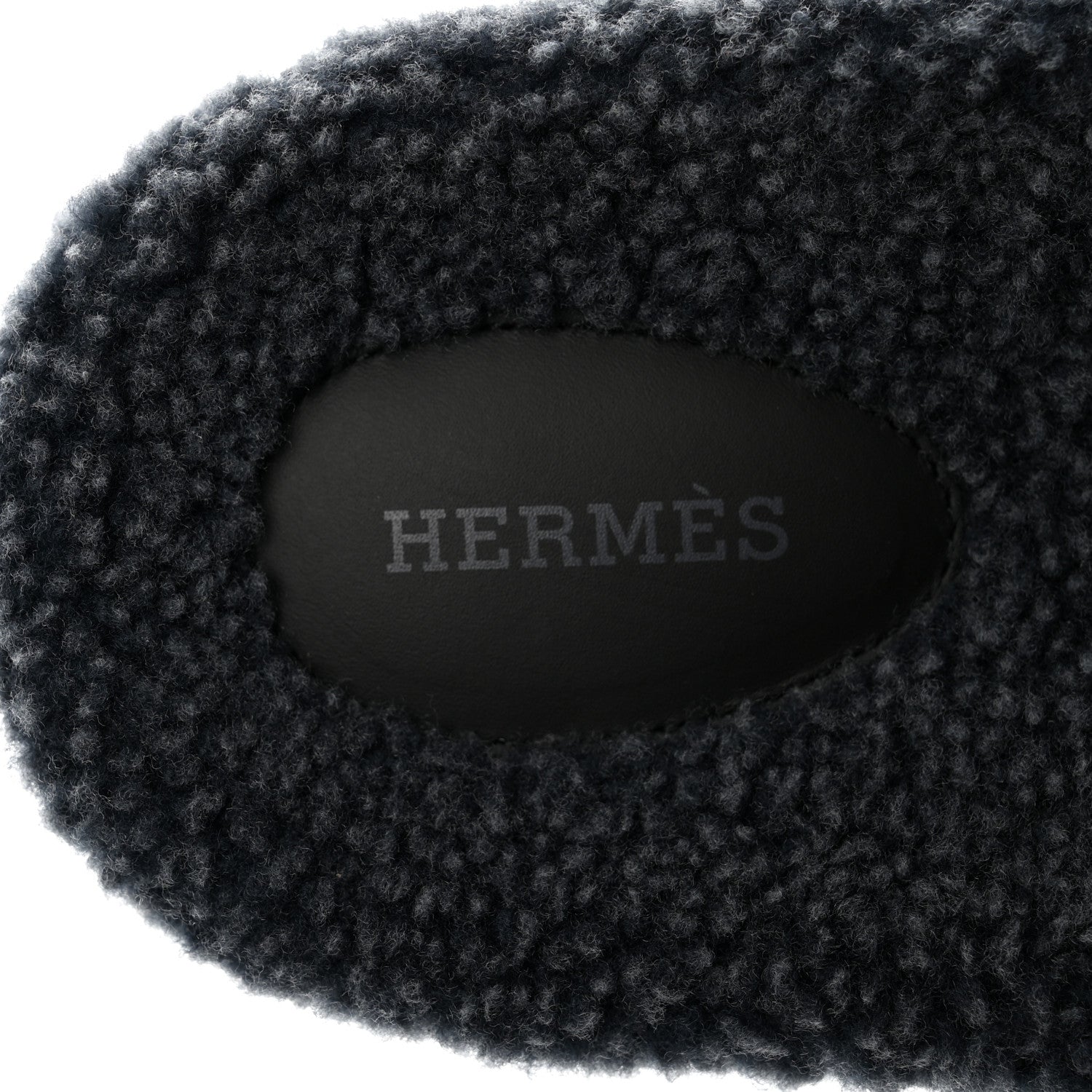 Hermes Woolskin Mens Chypre Sandals 42 Gris Chiné 7 of 8