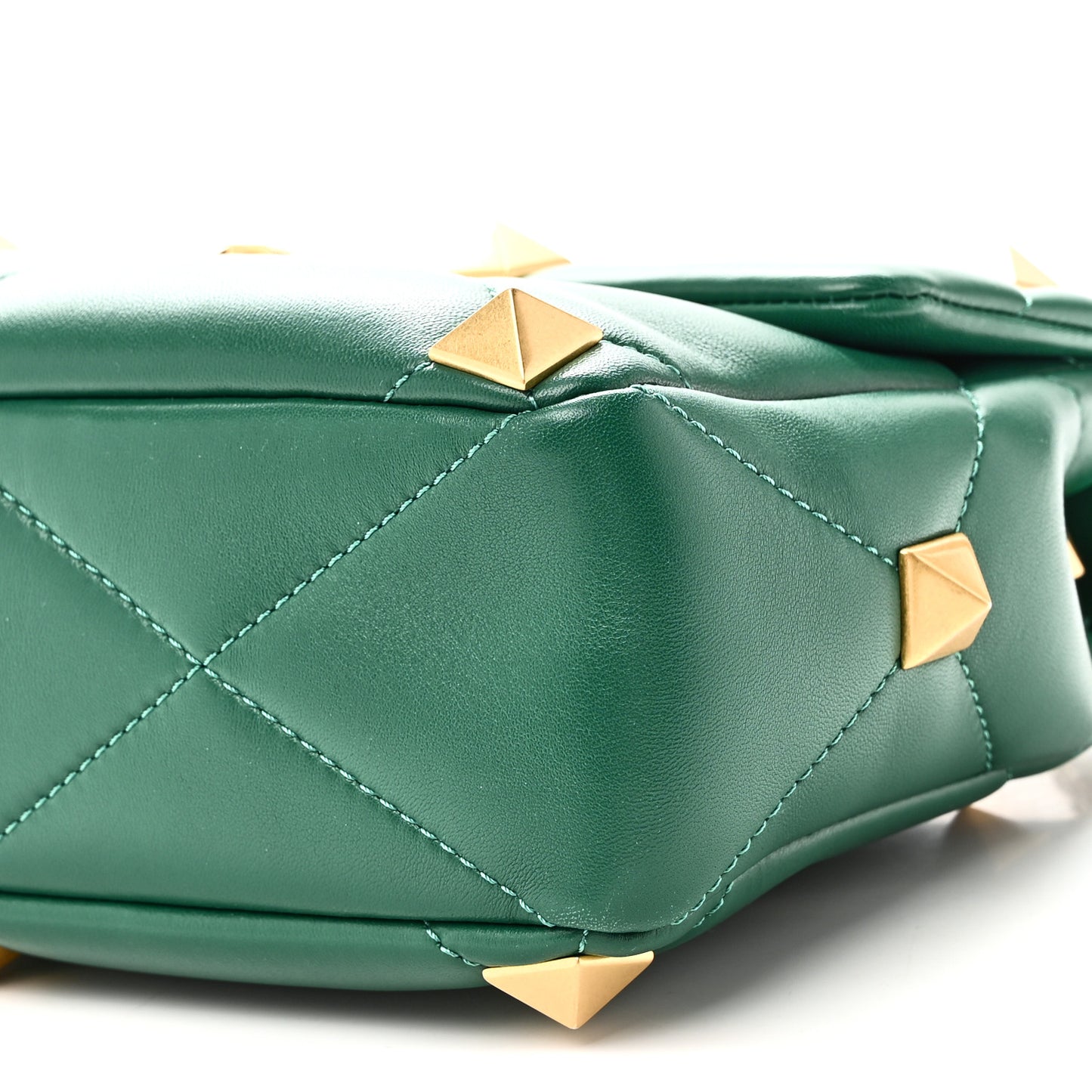 Nappa Large Roman Stud Shoulder Bag Jungle
