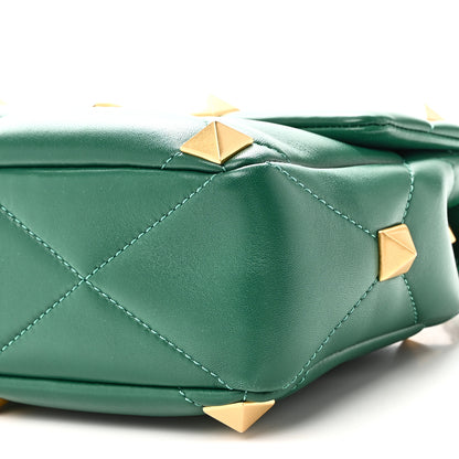Valentino Garavani Nappa Large Roman Stud Shoulder Bag Jungle 9 of 9